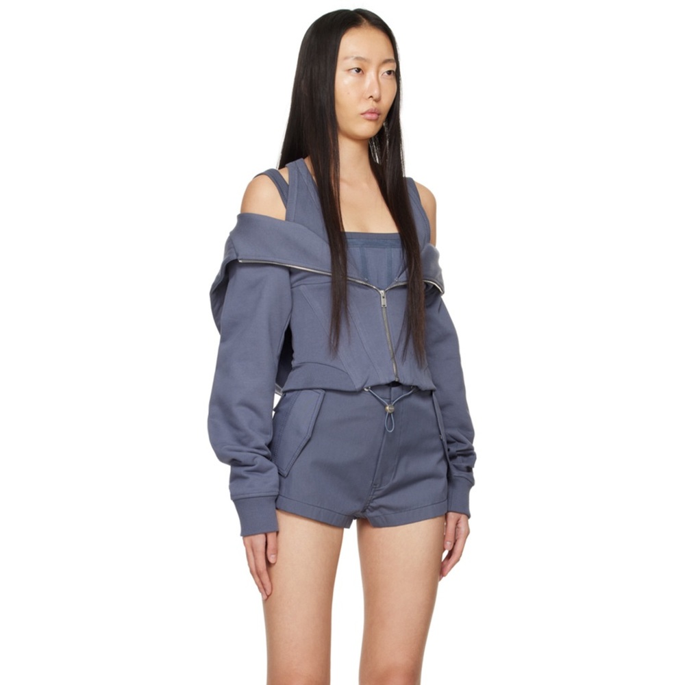 Dion Lee gray parachute shorts